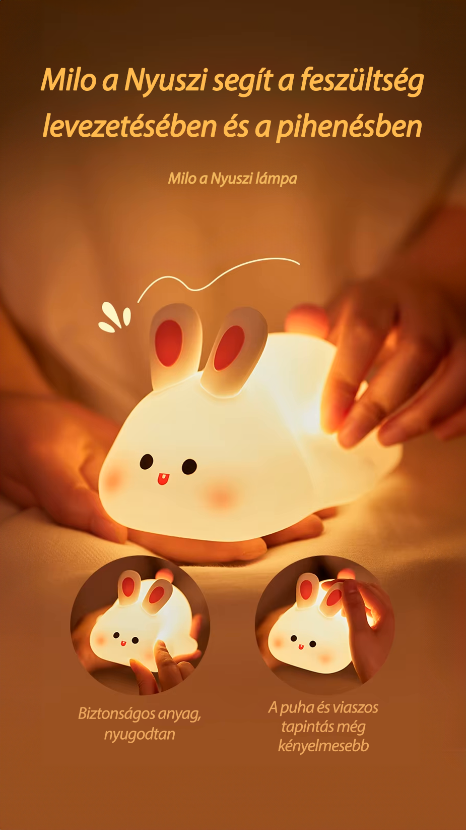 Iepurașul Milo - Lampă de noapte LED🐰