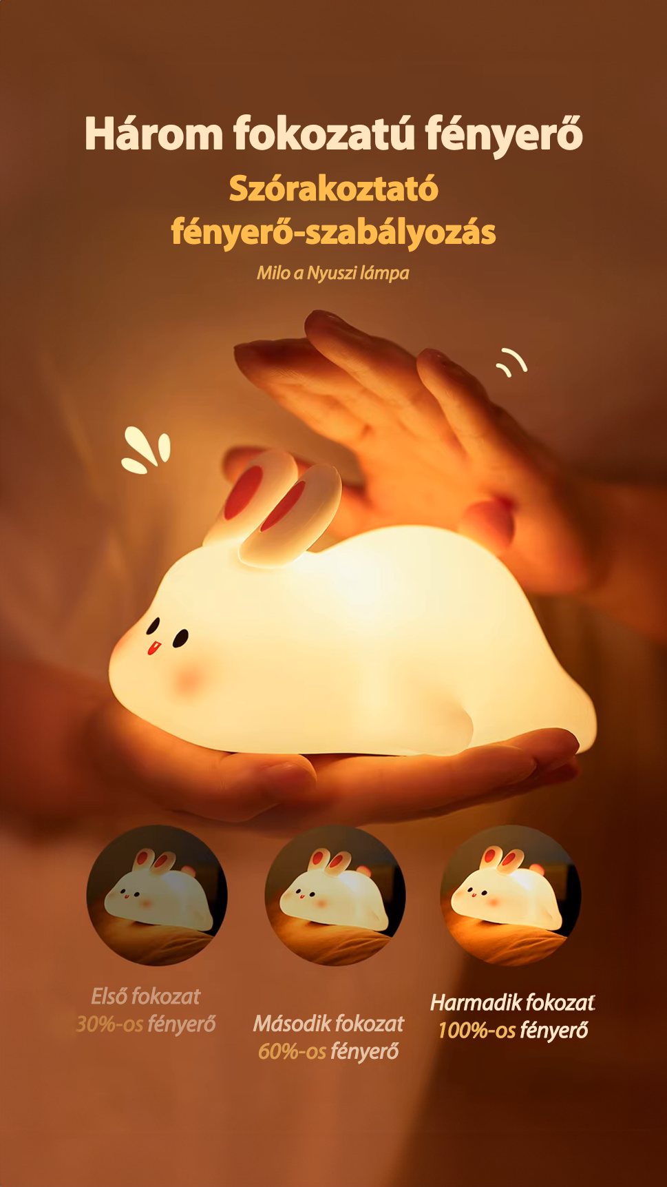 Iepurașul Milo - Lampă de noapte LED🐰