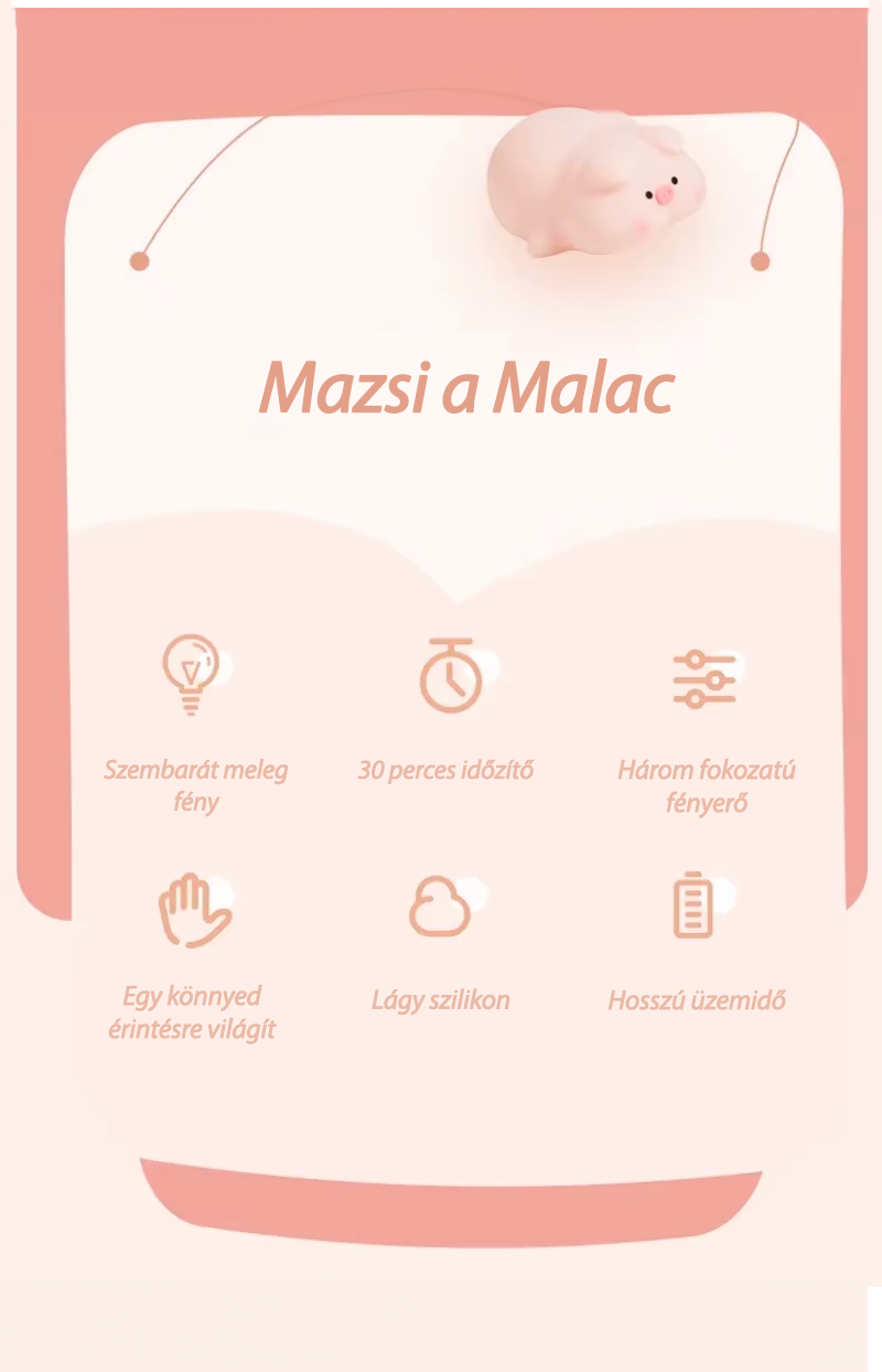 Mazsi Purcelușa - Lampă LED de noapte🐷