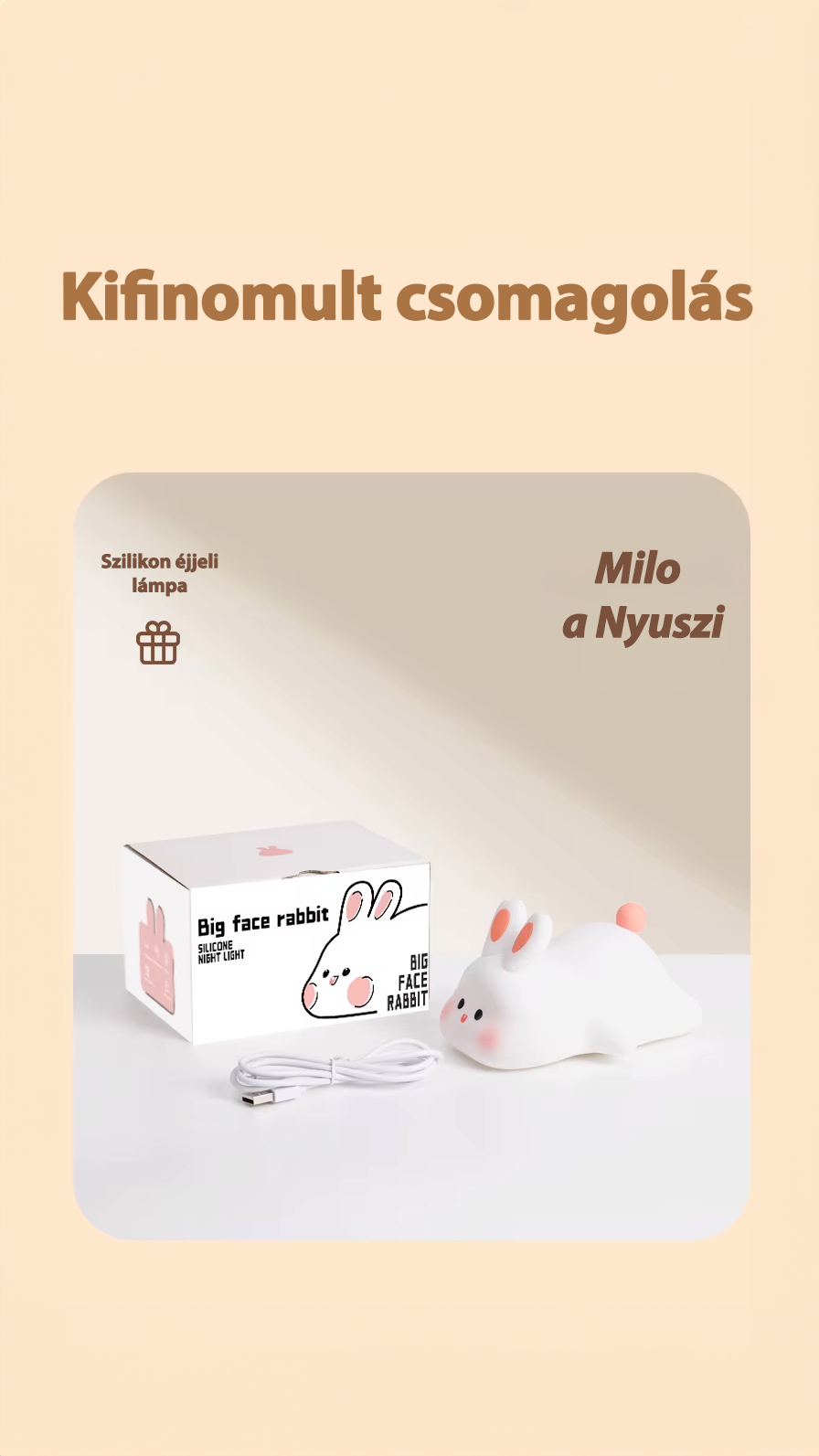 Iepurașul Milo - Lampă de noapte LED🐰